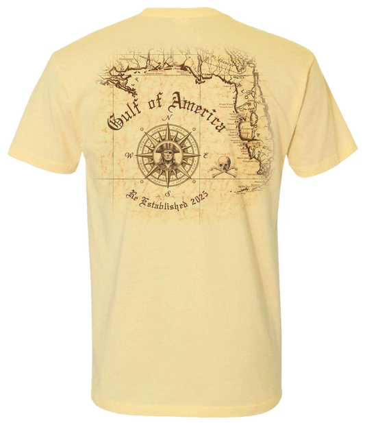 Gulf of America Map Tee Banana Cream