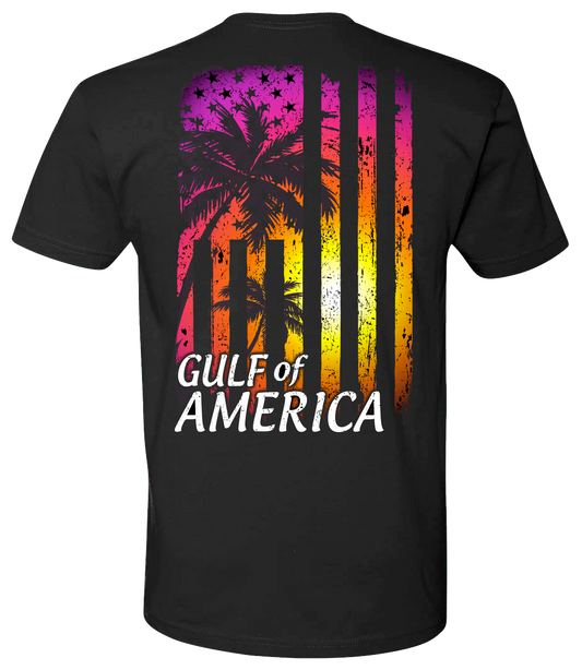 Gulf of America Sunset Flag Tee