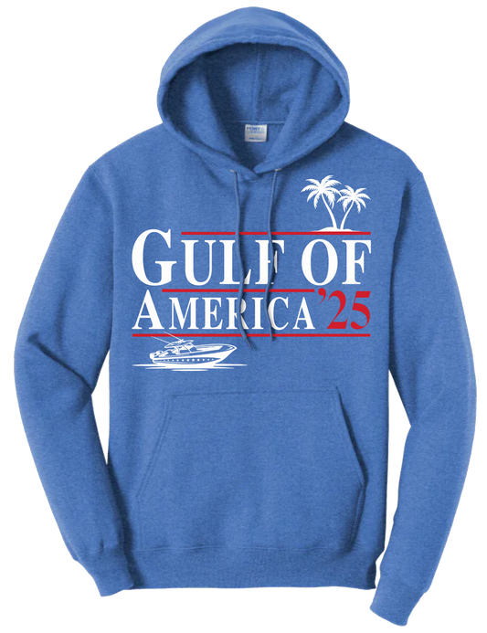 Gulf of America '25-Boat Hoodie Heather Royal Blue